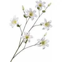 Silk-ka Kunstbloem-Zijden Bloem Clematis Tak Crème 114 cm