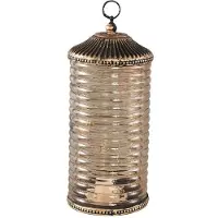 Ptmd collection PTMD Tafellamp Decoritz - 10x10x23 cm - Glas - Oranje
