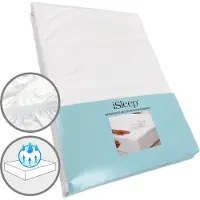 ISleep Molton Hoeslaken Waterdicht - 100% Katoen - Tweepersoons - 160x200 cm
