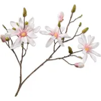 Silk-ka Kunstbloem-Zijden Bloem Magnolia Tak Wit-Roze 116 cm