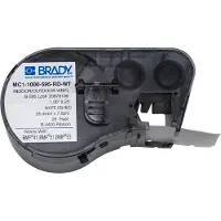 Brady MC1-1000-595-RD-WT tape vinyl wit op rood 25,4 mm x 7,62 m (origineel)