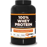 Qwin 100% Whey Protein Aardbei - 2400 gr