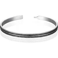LGT JWLS Vintage Manchetarmband - Tibetaans Zilver - Edgy