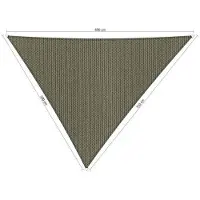 Shadow Comfort driehoek 5x5,5x6m Desert Storm met Bevestigingsset
