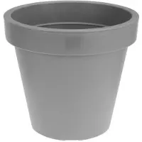 Ecken & Kanten Bloempot | | Ø 25 cm (Kunststof, Binnen/Buiten, Grijs)