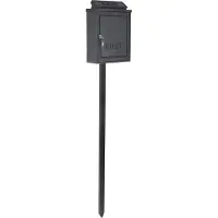 Ks Verlichting - brievenbus - B6 - vrijstaande brievenbus - zwart - aluminium - klassiek