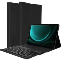 Accezz Bluetooth Keyboard Bookcase voor de Samsung Galaxy Tab S10 FE / S9 FE - QWERTY / NL - Zwart