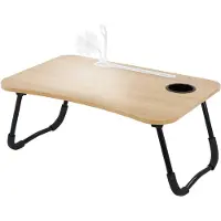 ML-Design Laptopstandaard Sanne met USB-poort | mdf naturel 60x40x25 cm laptoptafels | NADUVI