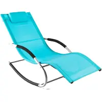 SoBuy - 2 Tuinstoelen - blauw - 141x62x86 cm