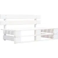 vidaXL Tuinbank pallet hout wit