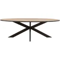 Livin24 Visgraat eettafel ovaal Joren PVC 280 x 110 cm?