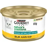 Gourmet 24x Nature's Creations Kattenvoer Nat Mousse met Saus Kip 85 gr