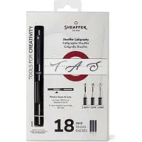 Sheaffer kalliegrafieset - zwart - penpunten F/M/B