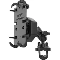 RAM Mount Quick-Grip XL Telefoonhouder met Vibe-Safe Adapter & Kogelmontage - Montage opties