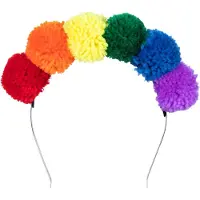 Boland Tiara pompon regenboog |