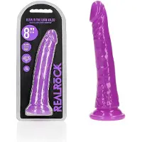 Shots toys Realrock Glow In The Dark 8″ Dildo (Purple) - realistisch