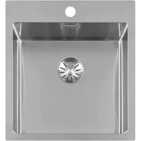Togo Superplug Series spoelbak 40x40cm vlakinbouw, onder- en opbouw RVS 40SPTH