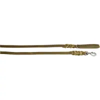 Animal Boulevard Ab30175 - Hals- En Leibanden - Hond - Ab Country Leather Gevlochten Leiband Olijf-16mmx130cm - Maat: 16mmx130cm - 198632