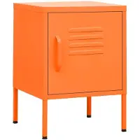 vidaXL Nachtkastje 35x35x51 cm staal oranje