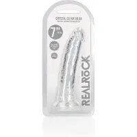 Shots toys REALROCK - 7 INCH - dildo - met zuignap - transparant - ribbels