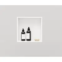 Arcqua Opbouwnis Alcove 30x30x10 cm Solid Surface Mat Wit