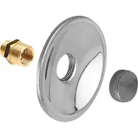 Bonfix Gevelplaat rond messing verchroomd compleet