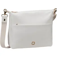 Mandarina Duck Leren Schoudertas Mellow Leather Crossover Optical White Wit