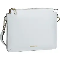 Mandarina Duck Leren Schoudertas Luna Crossover Optical White Wit