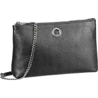 Mandarina Duck Leren Schoudertas Avondtas Mellow Lux Pochette Graphite Donkergrijs
