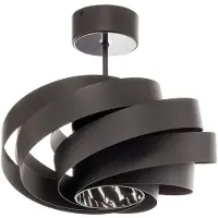Domiluce Plafondlamp Vento, dimbaar, zwart, Woon-/ Eetkamer, metaal, Modern, plafondlamp