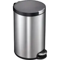 EKO - Artistic pedaalemmer 12 liter - Stainless steel Plastic - mat RVS - Prullenbak
