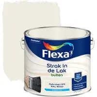 Flexa Strak in de lak voor buiten RAL 9010 gebroken wit zijdeglans 2,5 liter