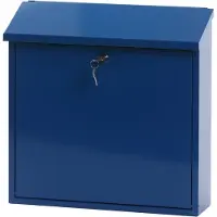 V-Part - Wandbrievenbus Malagan - Galvanized steel Powder Coated - blauw - Brievenbus