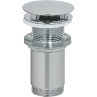 Tiger Wastafel/fonteinplug open verlengd 5/4" 30-55 mm chroom