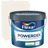 Flexa Powerdek latex RAL 9010 gebroken wit mat 2,5 liter