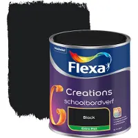 Flexa Creations schoolbordverf true black extra mat 1 liter
