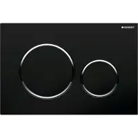 Geberit Sigma20 bedieningsplaat zwart/glansverchroomd/zwart