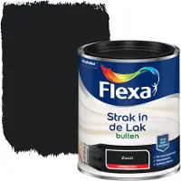 Flexa Strak in de Lak voor buiten zwart hoogglans 750 ml