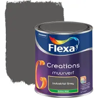 Flexa Creations muurverf industrial grey extra mat 1 liter