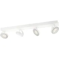 Philips LED Plafondspot Clockwork 4-lichts 4,5W WarmGlow wit Energieklasse A+