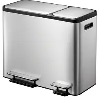 EKO Trio pedaalemmer - - EcoCase (15+15+15 liter, Mat RVS)