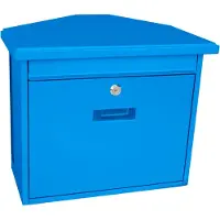 V-Part - Wandbrievenbus Zamoran - Galvanized Steel Powder Coated - blauw - Brievenbus