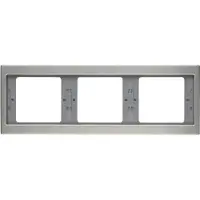 Berker K5 Afdekraam | 3-voudig | RVS - 66.023.24