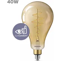 Philips LED lamp E27 | Peer A160 | Vintage | Goud | 1800K | Dimbaar | 7W (40W)