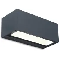 Lutec buitenlamp Gemini antraciet 2-lichts groot