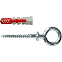 Fischer Universele plug met ooghaak | DuoPower | 2 stuks (8x40)