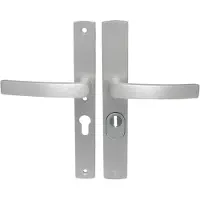 Axa Veiligheidsbeslag (Curve Plus) Smal Aluminium geslepen: Kruk-Kruk (model Blok) PC55 met kerntrekbeveiliging SKG***