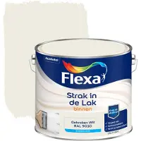 Flexa Strak in de lak voor binnen ral 9010 gebroken wit zijdeglans 2,5 liter