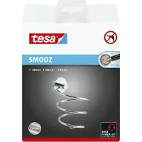 TESA Smooz Haardrogerhouder 14x17x11cm zonder boren Zelfklevend Verchroomd Metaal chroom