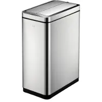 EKO - DeLuxe Phantom Sensor Bin 45 liter - Stainless steel Polypropylene - mat RVS - Prullenbak